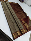 Alisha , elegant Kanjeevaram Handwoven 2 gram Pure Zari Saree for women -SRI001KSS