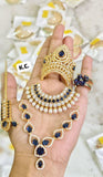 Radhanatha , elegant Gold Finish American Diamond Jewellery Set for Laddu Gopal -BRIJ001LGJPA