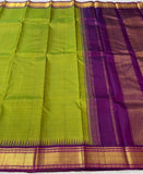 Devasena , elegant Kanchipuram Silk Handloom Saree with 2 g pure Zari -SACHI001PGV