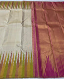 Mahamaya , elegant Kanchipuram Silk Handloom Saree with 2 g pure Zari -SACHI001WP