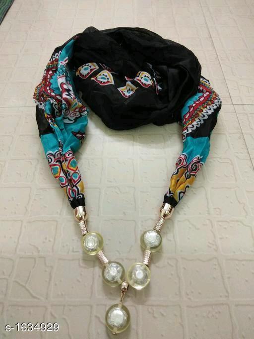 Buy Vozaf Navy Blue & White Polka Dot Print Bead Necklace Scarf - Scarves  for Women 1930678 | Myntra