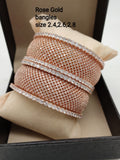 ROSE GOLD FINISH SET OF 6 STONE BANGLES FOR WOMEN-SURBI001