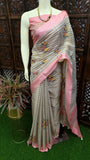 PINK COTTON SILK TISSUE SAREE FOR WOMEN-EDMTE06