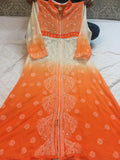 Ombra shaded A line kurti with fine embroidery-KR-SSW001