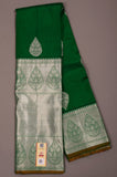 GREEN BRIDAL PURE KANJEEVARAM SILK SAREE FOR WOMEN- 0220550