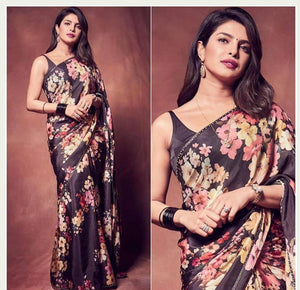 Womenia fashion  PRIYANKA CHOPRA INSPIRED BOLLYWOOD STYLE TRENDY DIGITAL PRINTED SAREE-SW04SW001