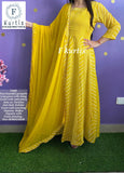 F kurtis Premium collection Yellow Kurti with Dupatta -FOFYKW001