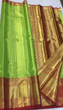 NEW BRIDAL KANJIVARAM PURE SILK HANDLOOM KORVAI DESIGNER SILK SAREE FOR WOMEN -PDS0222925