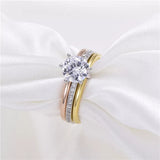 IDH  JEWELLERY THREE COMBO RING WITH SOLITAIRE -RYRW001