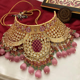 RJ BRAND, HEAVY BRIDAL KUNDAN NECKLACE SET  WITH MAANGTIKKA -RZNSW001