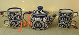 Blue and White  color Hand painted Ceramic Kettle Set-SKDKS001BW