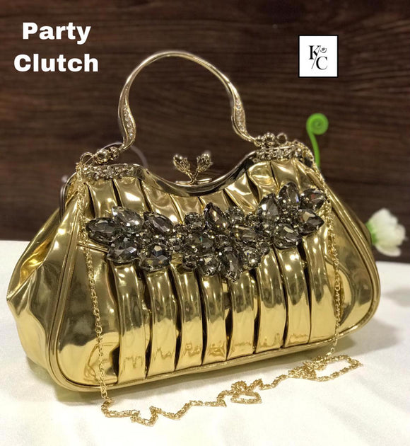 Pack of 100 Lucknowi Chikankari / Sequin work Metal Purse clutch with –  Lamansh