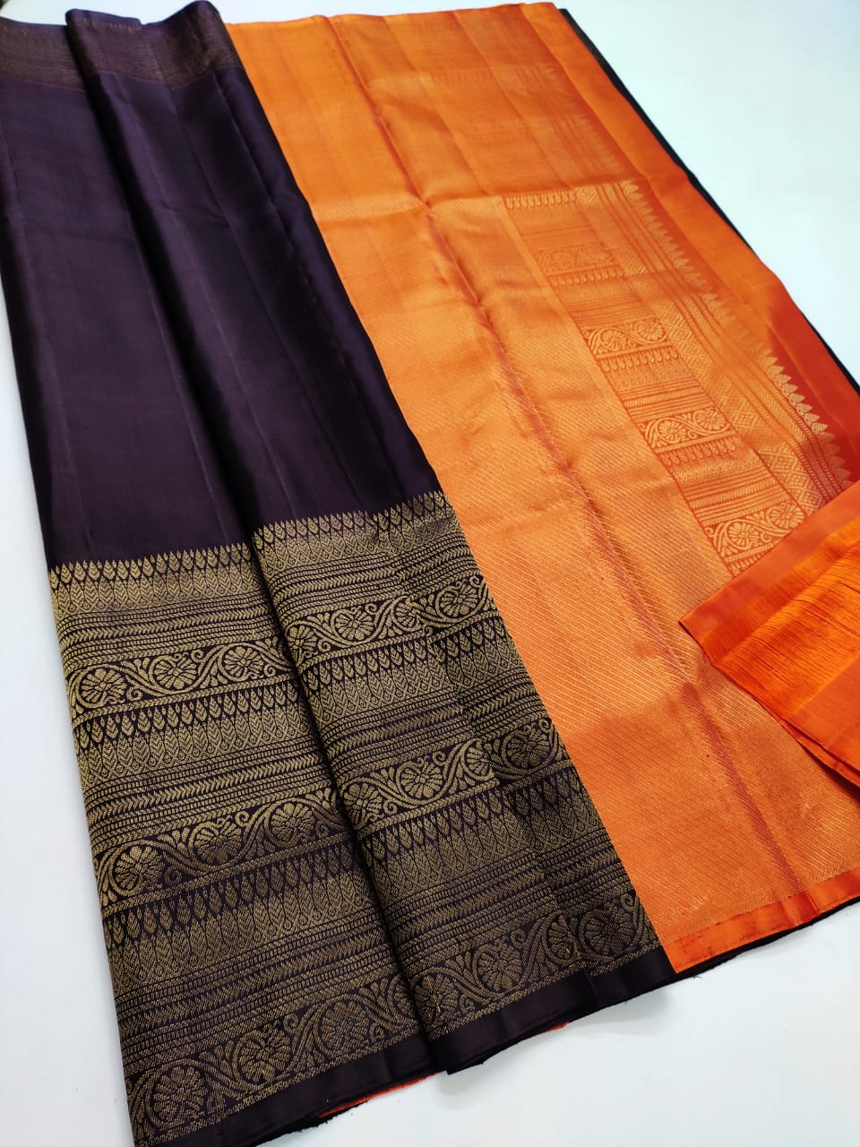 Add Color To Orange Kanjeevaram Sarees With These Four Contrast Blouse  Options