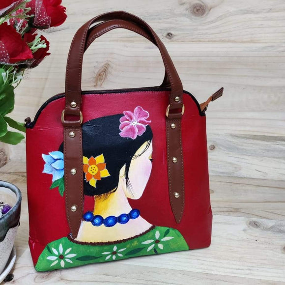 Black Shoulder Bag Handpainted Bags, Size: 17*14*6 Inch at Rs 800/piece in  Jaipur