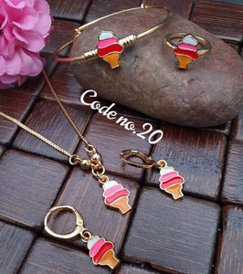 SWEET CONE ICECREAMS , JEWELLERY COMBO FOR LITTLE PRINCESS-RJCJ001S