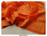 ORANGE COLOR  HAND APPLIQUE COTTON DUPPATTA FOR WOMEN-KIADW001O