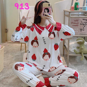 WHITE TRENDY 2 PIECE COTTON NIGHT SUITS FOR WOMEN-SHOSNS001W