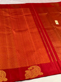 KANCHIPURAM PURE SILK HANDLOOM SAREE WITH 1 GRAM PURE GOLD  ZARI -PDSKSS001A