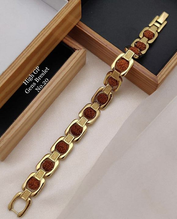 5 Mukhi Rudraksha Bracelet With Designer Gold Plated Caps (1 Pc) –  Numeroastro