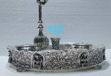 Full Set Antique German Silver Pooja Set washable limited edition exclusive collection-SNUC001