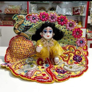 Peacock dress for outlet laddu gopal