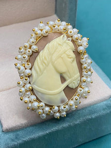 WHITE HORSE HANDCRAFTED RING FOR WOMEN-MOEHR001