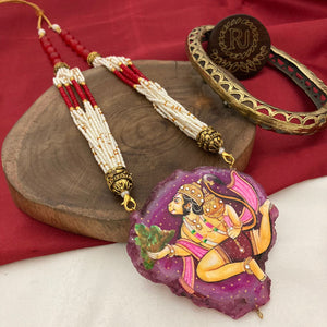 HANUMANJI, EXCLUSIVE HANDCRAFTED PENDANT WITH BEAD CHAIN FOR WOMEN -MOEPC001H