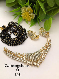 SUHASINI , BLACK BEAD MANGAL SUTRA SET FOR WOMEN -SANWAMSS001SH