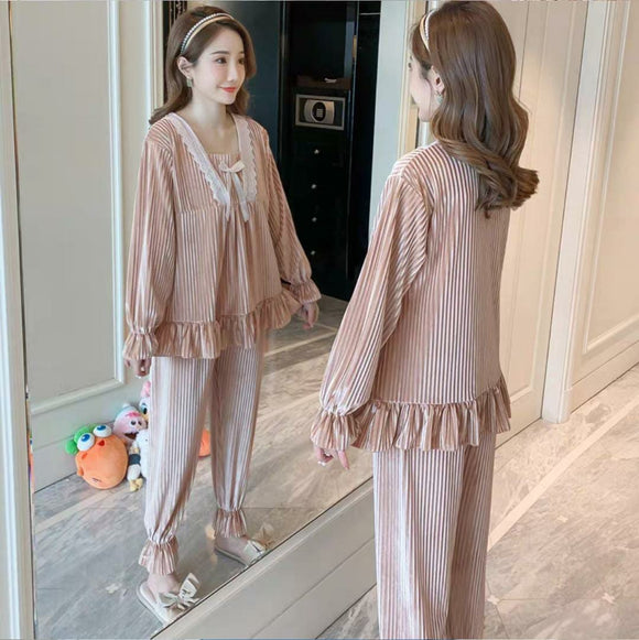 Premium Vector  Cute pajama set for girls textile nightwear for