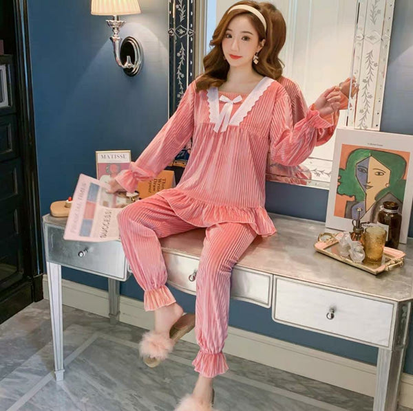 Lastesso Womens Cute Pajama Sets Long Sleeve Tops Long Pants Christmas Cute  Printing Lounge Sets 2 Pcs Matching Sets for Women