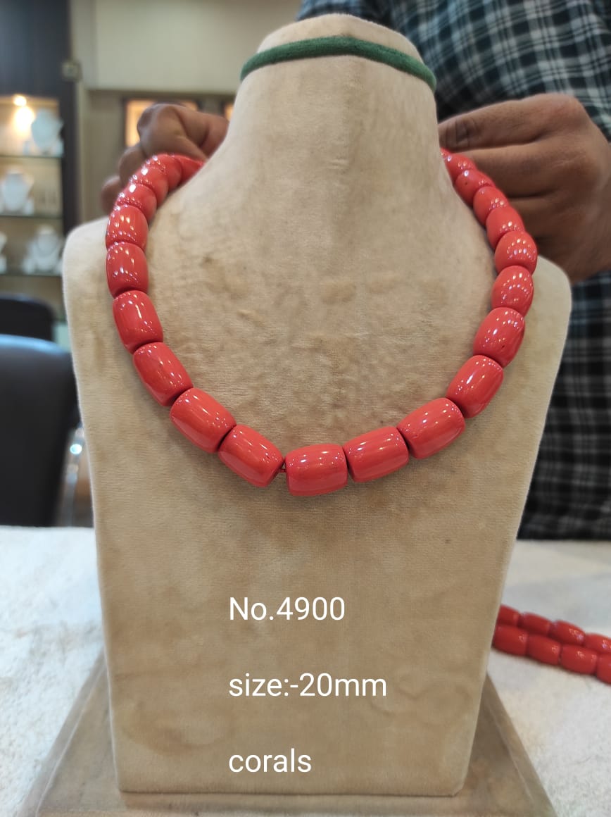 Real selling Corals Single Row Necklace, Natural Real Coral Beaded Necklace, Stone Necklace. Corals Necklace, Stone Necklace.