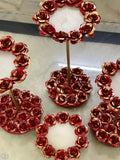 BEAUTIFUL RED URLI SET WITH WAX FOR DIWALI  DECORATION -ANUBDD001G