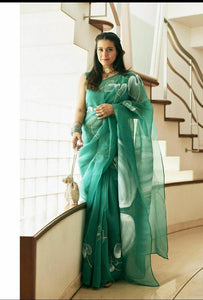 KAJOL INSPIRED BLUE BOOLYWOOD REPLICA SAREE FOR WOMEN -FOFBR001K