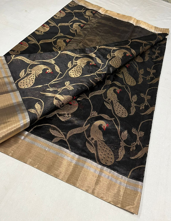 Pecock design Silk Saree at Rs.650/Piece in surat offer by Global Enterprise