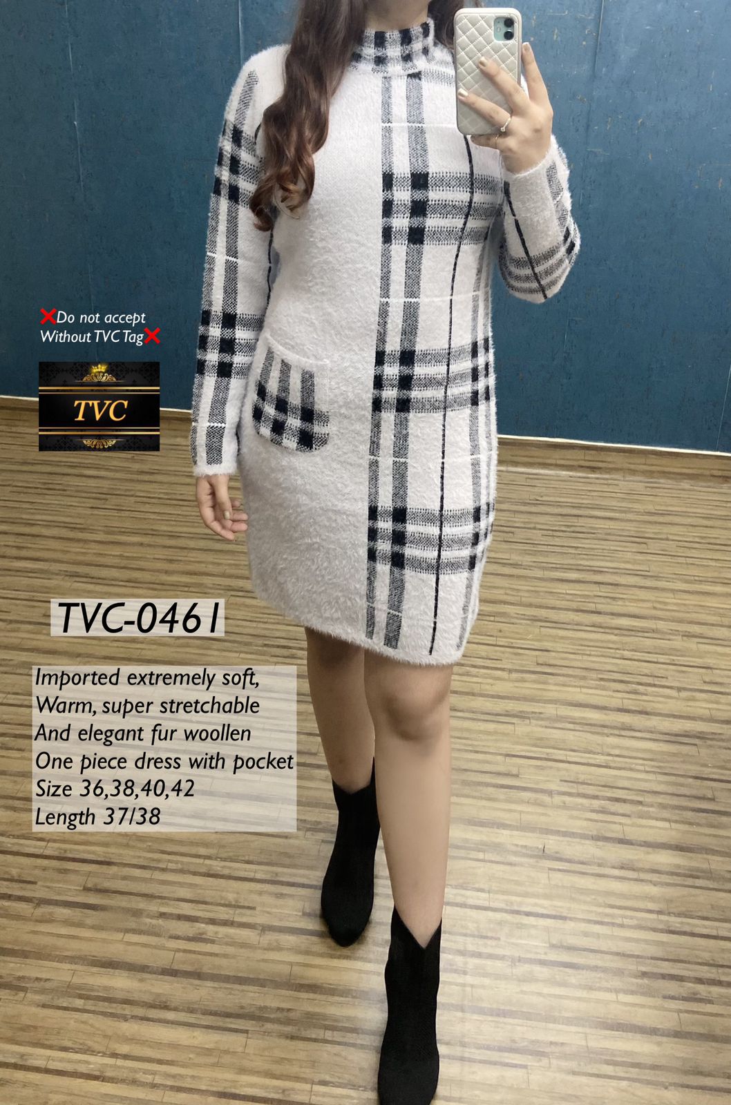 Winter Plaid Turtleneck Woolen Plaid Dress For Women Loose Fit, Plus Size,  Casual Style SS48501 From Yaguuo, $26.16 | DHgate.Com