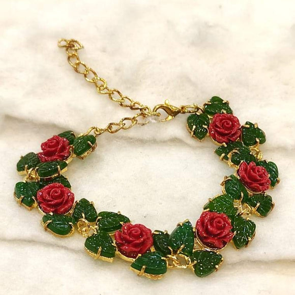 Emerald Green and Yellow with Red Coral Bracelet Set – Deara Fashion  Accessories