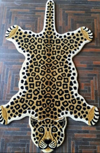 LEOPARD BROWN ANIMAL SERIES HAND TUFTED WOOLEN RUG- PAL001LB