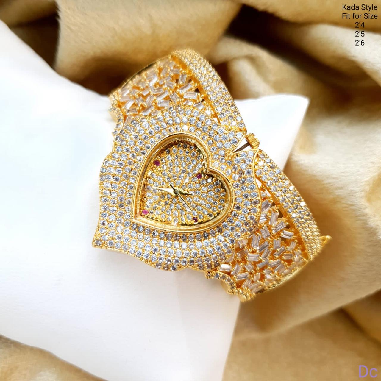 STONE HEART AMERICAN DIAMOND STONES STUDDED WATCH FOR WOMEN LR001SW www.soosi .in