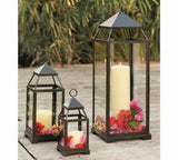 GLORIA , BLACK ELEGANT FRENCH COUNTRY STYLE BEAUTIFUL FLOOR LANTERNS FOR DECORATION-RAJA001FLB