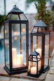 GLORIA , BLACK ELEGANT FRENCH COUNTRY STYLE BEAUTIFUL FLOOR LANTERNS FOR DECORATION-RAJA001FLB