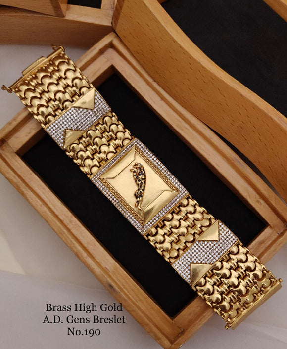 Art Deco Tennis Bracelet 18k Yellow Gold Plated 925 Silver Men Statement  Jewelry | eBay
