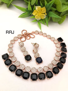 KIARA, DESIGNER STONE STUDDED NECKLACE SET FOR WOMEN -NEWJ001SN