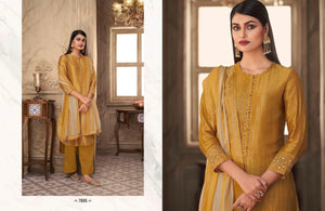 S.P SUITS PRESENT  JACQUARD SILK TOP SALWAR SUIT MATERIAL FOR WOMEN -RIDA001SSM2