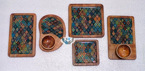 ZAINAB,  ELEGANT MANGO WOOD PLATTER SET FOR PARTY DECOR-MK001PPA9