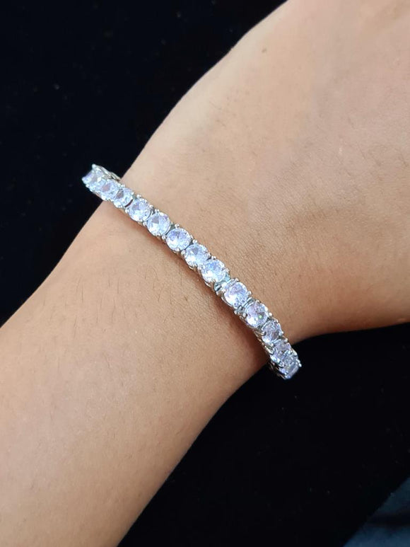 Silver Moon American Diamond Bracelet – Kattam