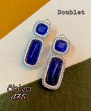 MELANIA, ELEGANT DOUBLET  STONE  EARRINGS FOR WOMEN -SOC001ED