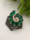 OLGA, ELEGANT ROSE GOLD FINISH  ADJUSTABLE STATEMENT RING FOR WOMEN -LR001SR