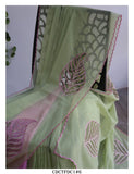 Cutwork on Kota Doria Check Sarees with Cotton Blouse Piece-KIA001K