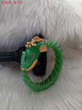 TRANSPARENT TRENDY COLORED BANGLE WITH ELEPHANT HEAD -KALA001B