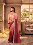 PINK AND DEEP PINK SHADE  NIRMANA DESIGNER SAREE FOR WOMEN -NIRM001DSH